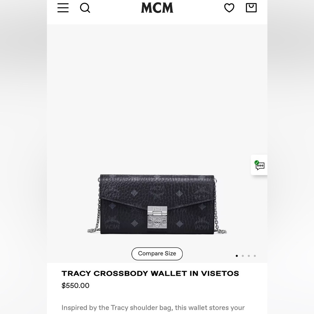 MCM crossbody wallet. Excellent condition
